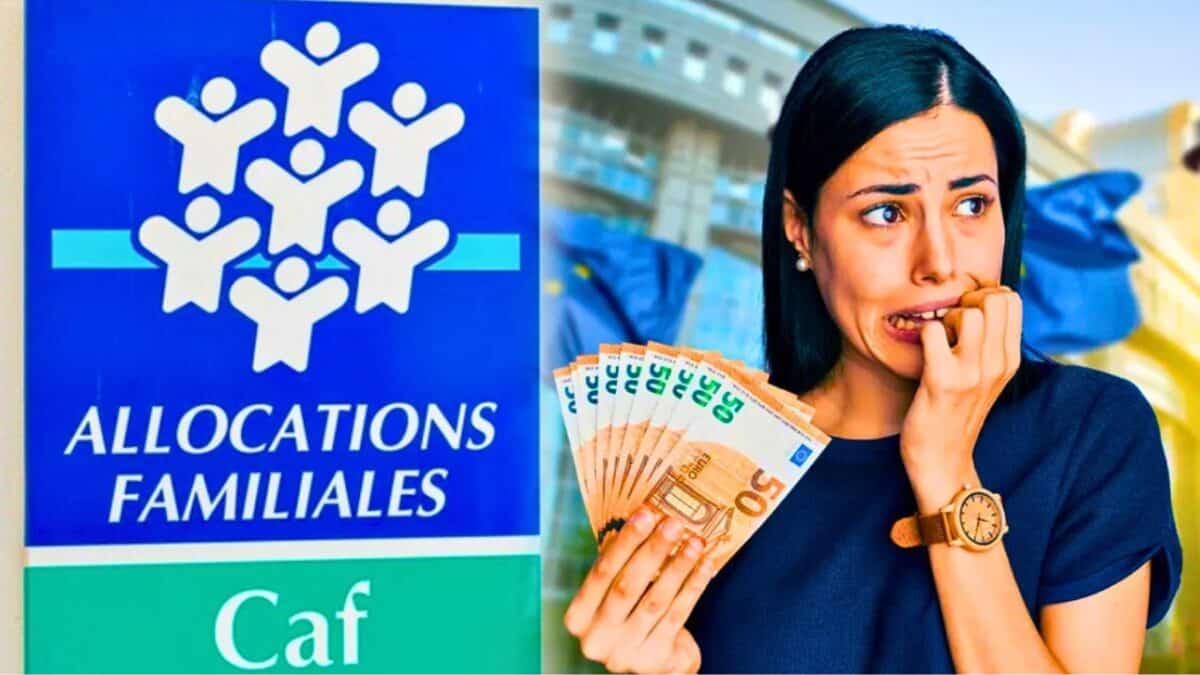 femme peur caf billets en mains
