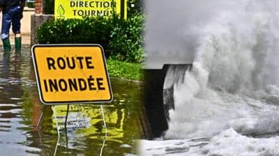 route inondee tempete france