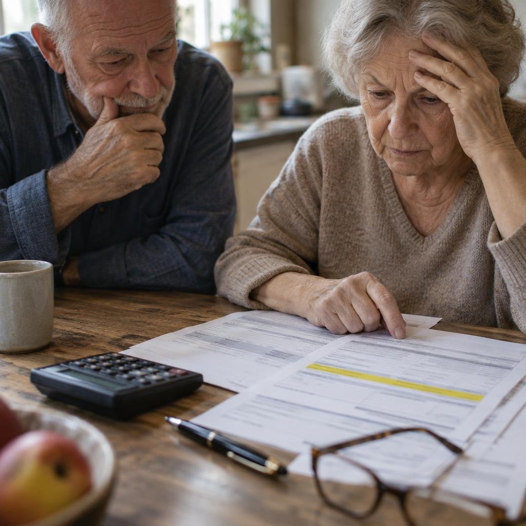 Avis d'impôt avec abattement fiscal pour retraités surligné (image générée par IA)